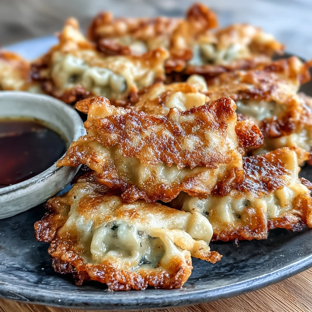 Smashed Gyozas: Quick Crispy Pan-Fried Dumplings