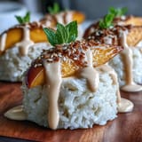 Delectable Thai-inspired dessert cups with creamy sticky rice and mango.