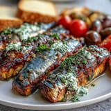 Mediterranean-inspired Lemon Herb Tinned Fish Board, bursting with fresh flavors for easy entertaining.