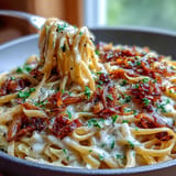 Savory Caramelized Cabbage Carbonara, a vegetarian entree bursting with flavor.