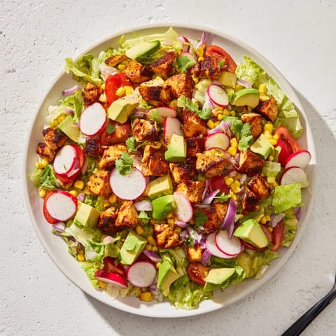 Roasted Corn & Chicken Chopped Salad