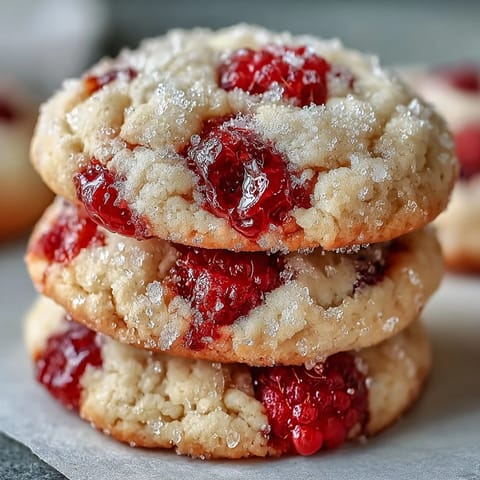 Soft Chewy Raspberry Sugar Cookies