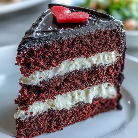 Red velvet Betty Boop cake with cream cheese buttercream, sliced and ready to serve with fresh berries