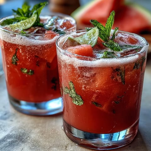 Watermelon Lime Sparkling Punch