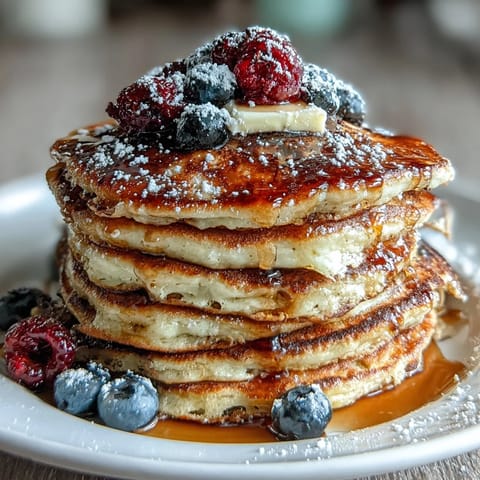 Fluffy baked blueberry pancake casserole with golden edges, juicy berries bursting in every bite, perfect for a cozy weekend brunch.