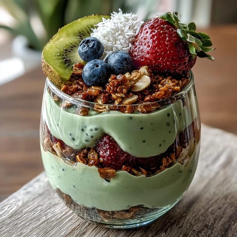 Wholesome Fiber-Rich Avocado Chia Pudding Parfait, a vibrant breakfast treat.