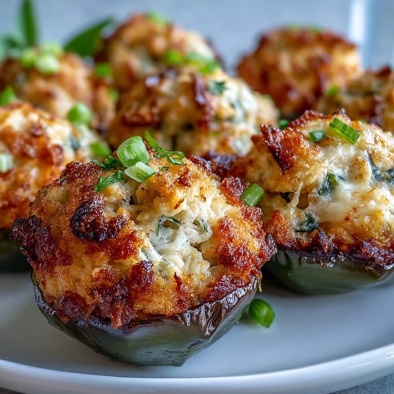 Freshly baked Cajun Crab Poppers arranged on a parchment-lined tray, showcasing the melted cheddar and golden crust.