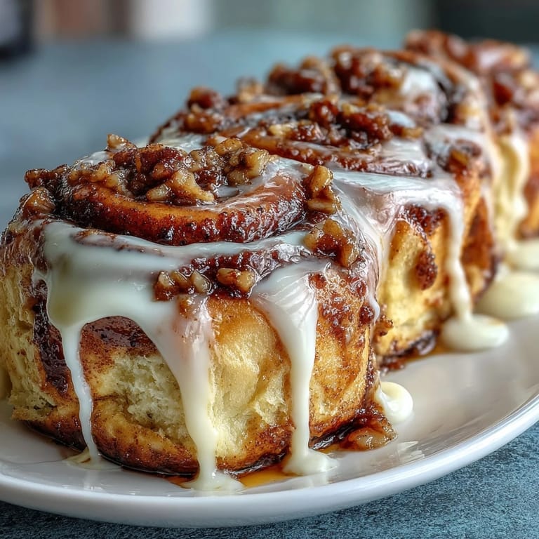 Fluffy cinnamon roll pancake casserole baked to perfection, served warm with rich cream cheese glaze and sweet aroma.