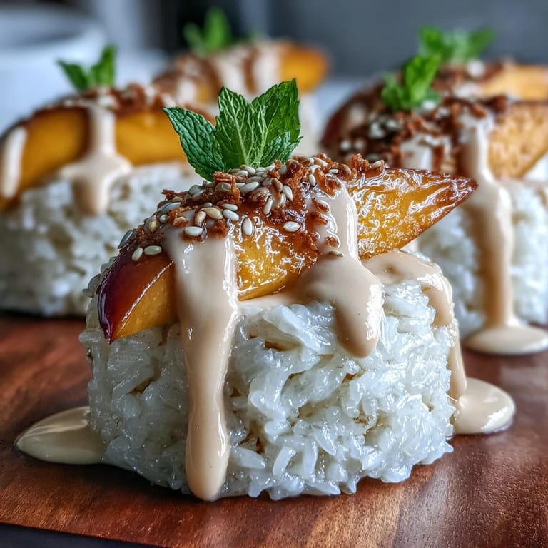 Delectable Thai-inspired dessert cups with creamy sticky rice and mango.