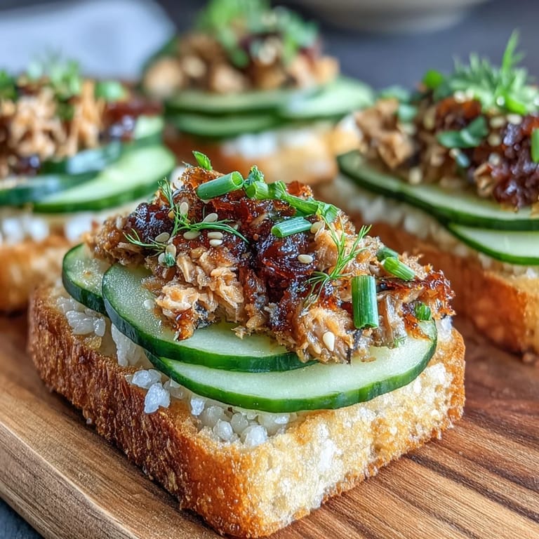 Deliciously crispy Rice Sardine Toasts, a delightful fusion snack for any occasion.